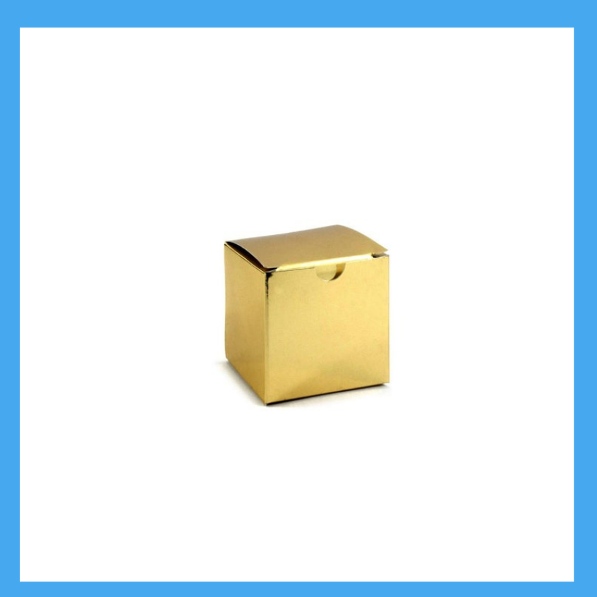 Promotional Square Box made with Recycled Material - Golden Color